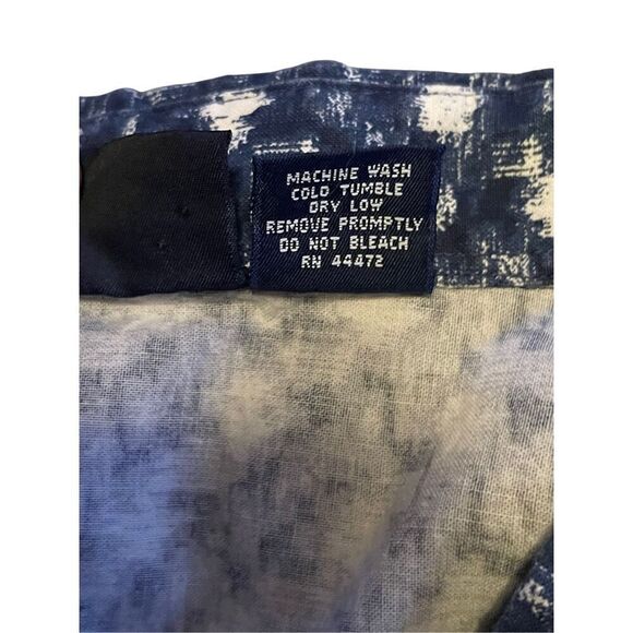 Bon Homme Mens Blue White Collared Short Sleeve Button-Down Shirt Size 2XB - Picture 9 of 13